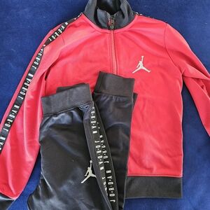 Jordan Red and Black Tracksuit with Logo